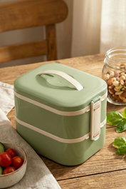 Hermia Caja de Almuerzo de Acero Inoxidable Verde 1300 ml